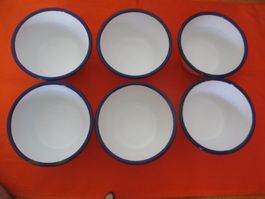 6 Schalen Emaille