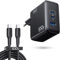 Ladegerät, 100W 3-Port Laptop Schnellladegerät mit 1.5m