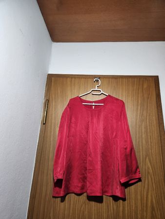 chemisier  soie rouge glacé Gerry Weber T48 pour femme. 
