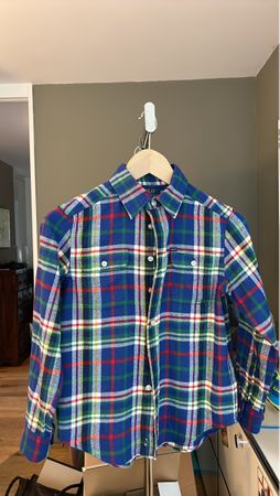 Polo Ralph Lauren Hemd kariert blau grün gebraucht