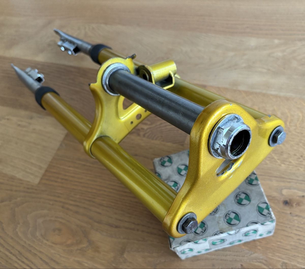 Puch Ciclomotori: Original Puch MAXI-N Gabel Zitronengelb – Usato da Gerlafingen venduto da alpenbrevet 4