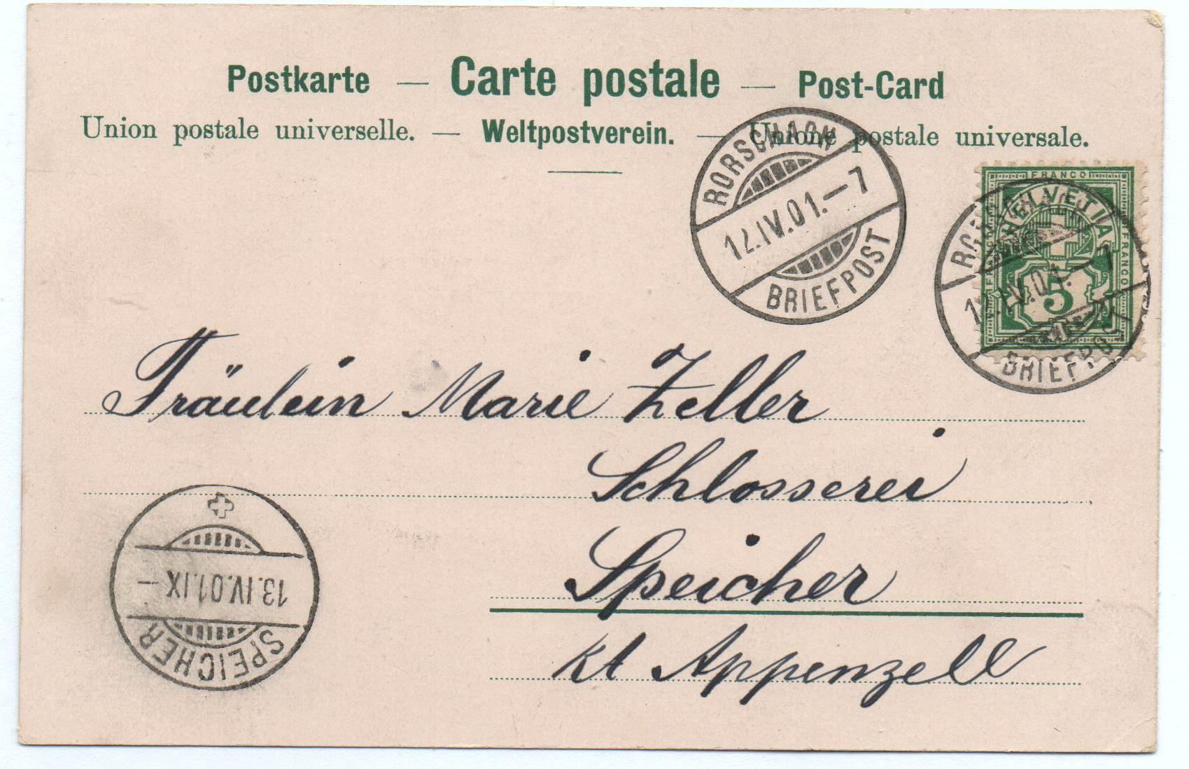 Cartes postales: Jugendstil Schweiz: RORSCHACH – D'occasion à Jona par philajona 1