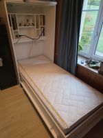 Schrankbett weiss mit Matratze 90x200 cm guter Zustand