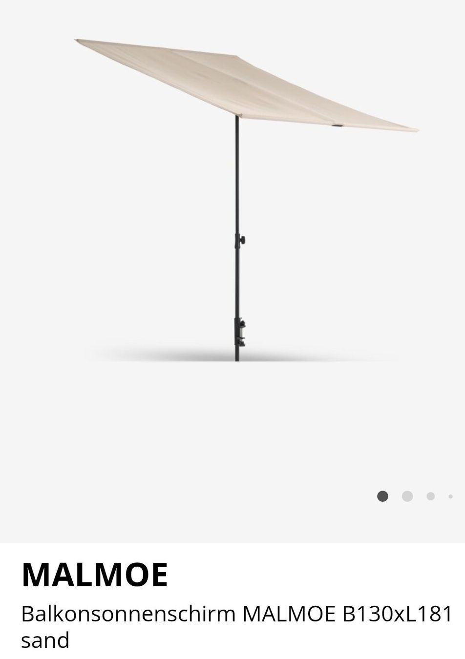 Ombrelloni: Sonnenschirm Balkon creme mit Klemme . – Nuovo (secondo la descrizione) da Ladir venduto da GAGA07 5