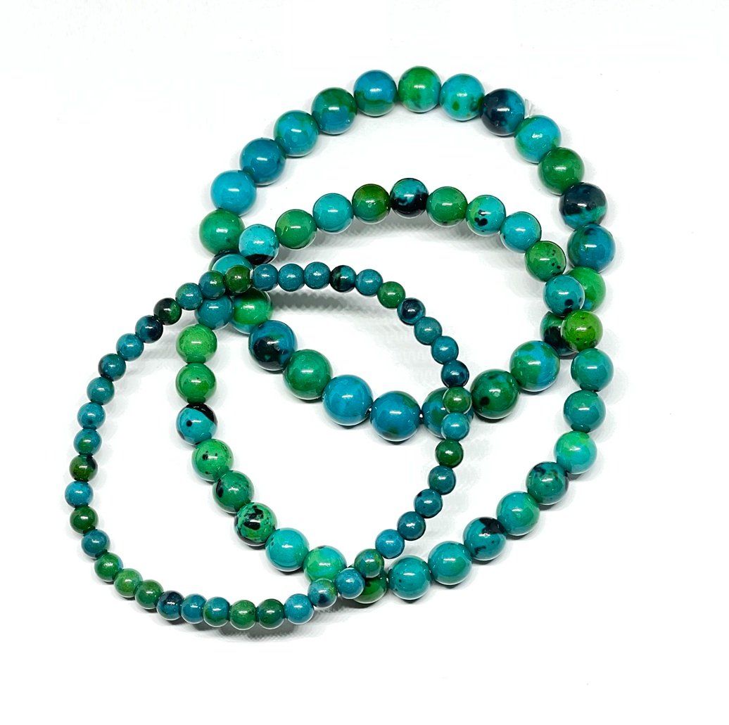 Bracciali & Braccialetti: Chrysocolla elastische Armbänder 3er Set, 4,6,8mm – Nuovo (secondo la descrizione) da Thun venduto da Creative-Art-Tess 1