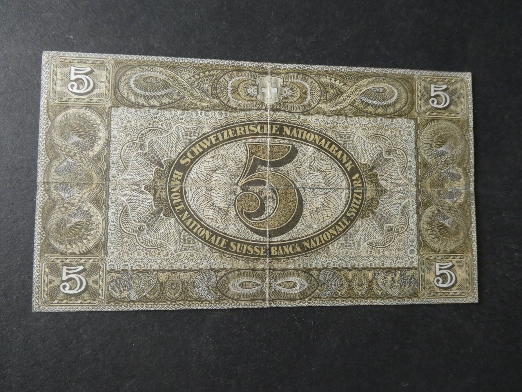 Banconote: Schweiz 1939, 5 Franken  - – Usato da Hinterforst venduto da rohusri 1
