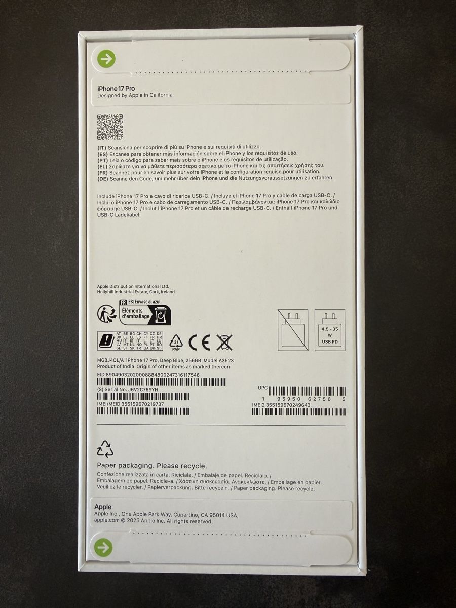 Apple Portables: iPhone 17pro, Deep blue, 256gb  – Neuf avec emballage d'origine à Pully par Afagone 1