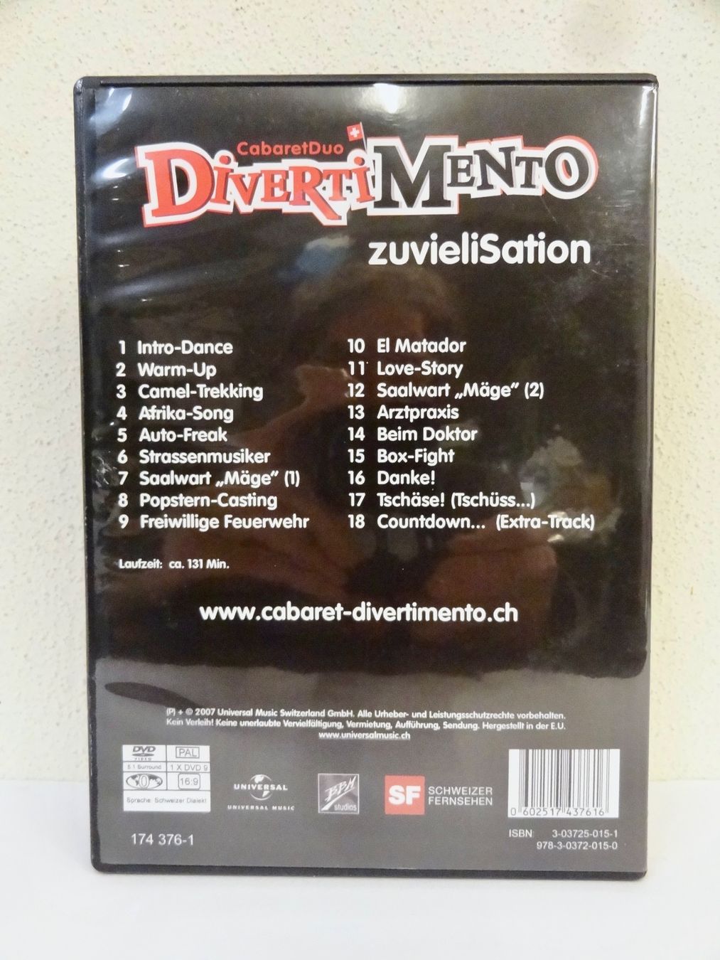 Tutti i DVDs: DVD DIVERTIMENTO zuvieliSation – Usato da Kerzers venduto da wisaundso 2