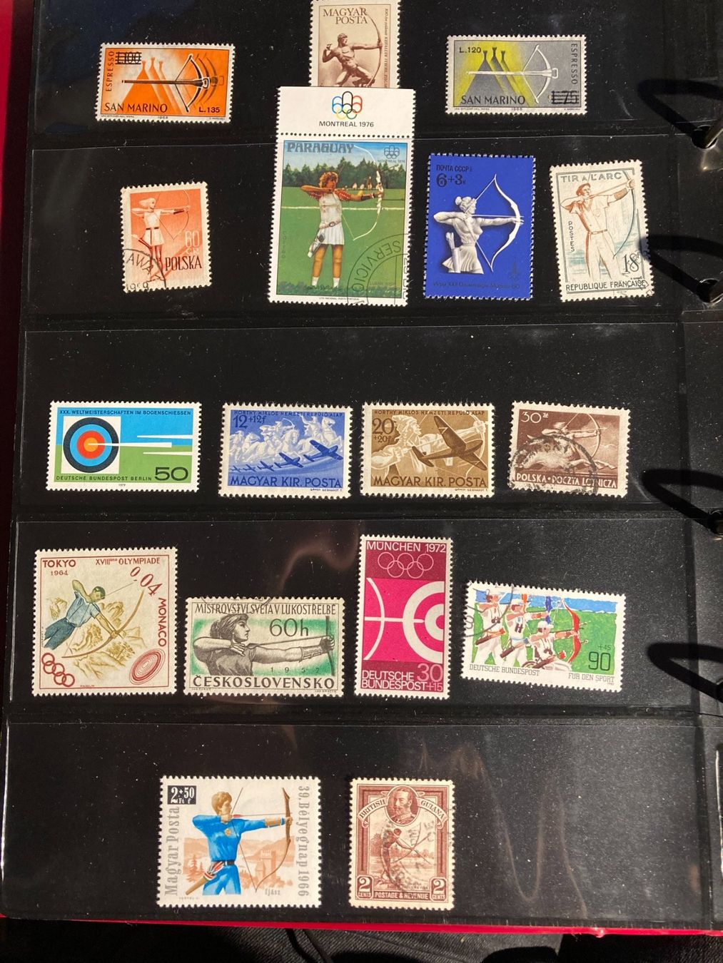 Tutti i francobolli: Bogenschiessen 17 gestempelte und postfrische Briefmarken – Usato da Liestal venduto da schnueps