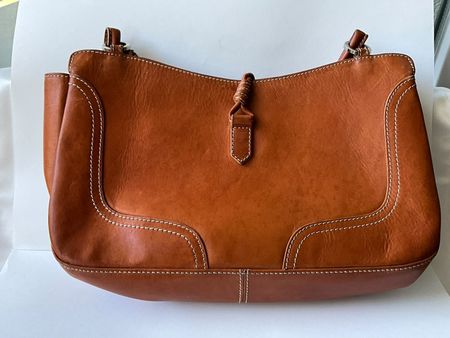Vintage Valentino Garavani Schultertasche aus Leder – Braun