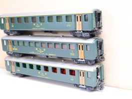 HAG BLS 3 x Personenwagen H0