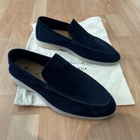 Loro Piana Summer Walk Loafer Navy Blau Gr. 43