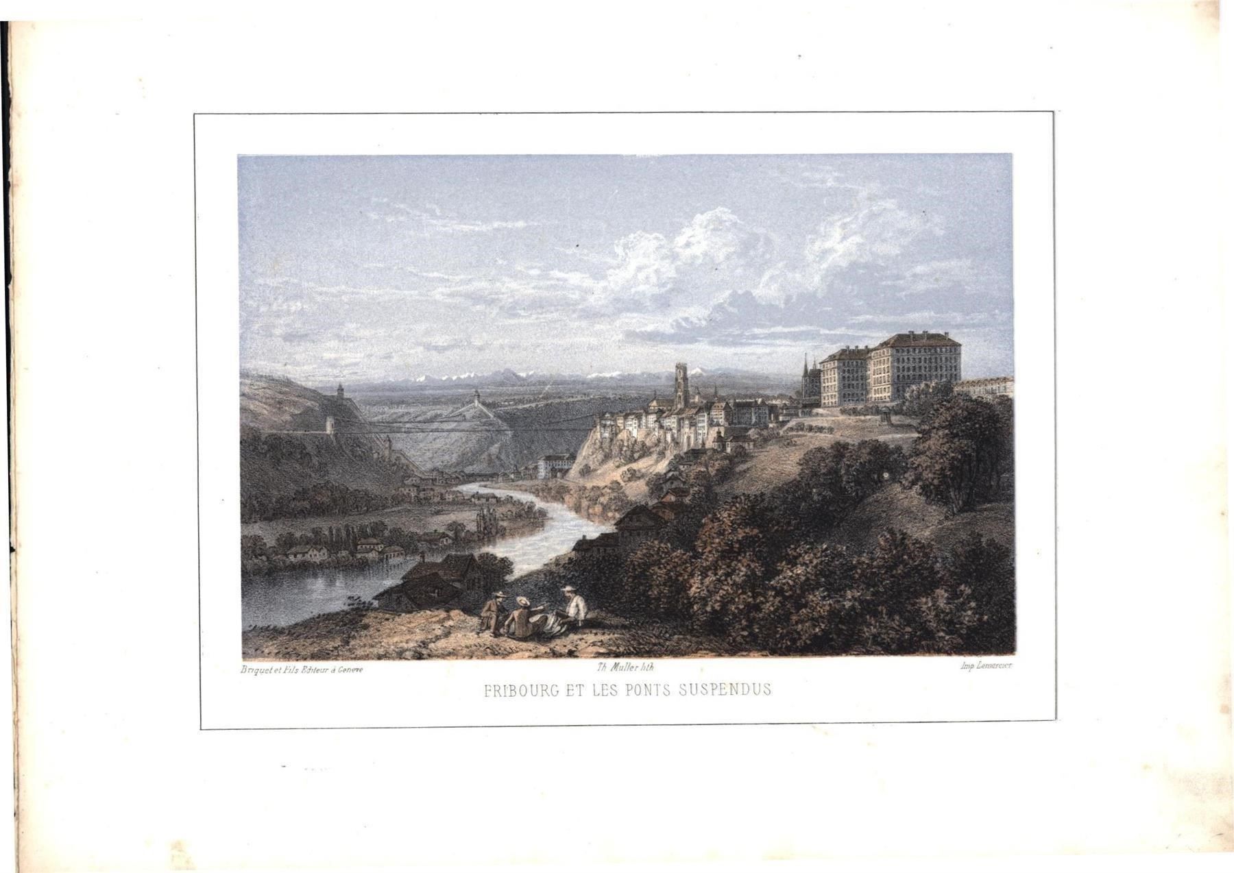Stiche: Fribourg Tonlithographie – Gebraucht aus Rafz von Helvet32 1