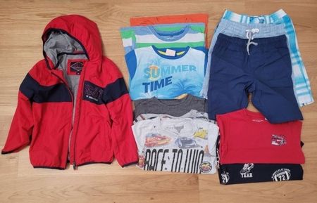 Kleiderpaket Sommer-Herbst, Größe 116, 12 Artikeln