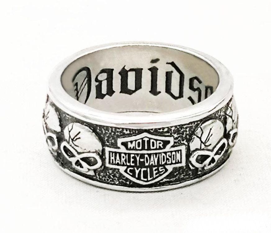 Bague harley best sale davidson argent