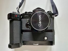 Canon F-1 analog Spiegelreflexkamera, Motor Drive, Objektive