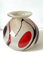 BUNTE MASSIVE VINTAGE VASE, 2 Kg 800 Gramm schwere GLASKUNST