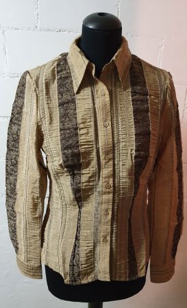 Neu: "Wallmann" / edle Bluse Gr. 42 / Braun Töne