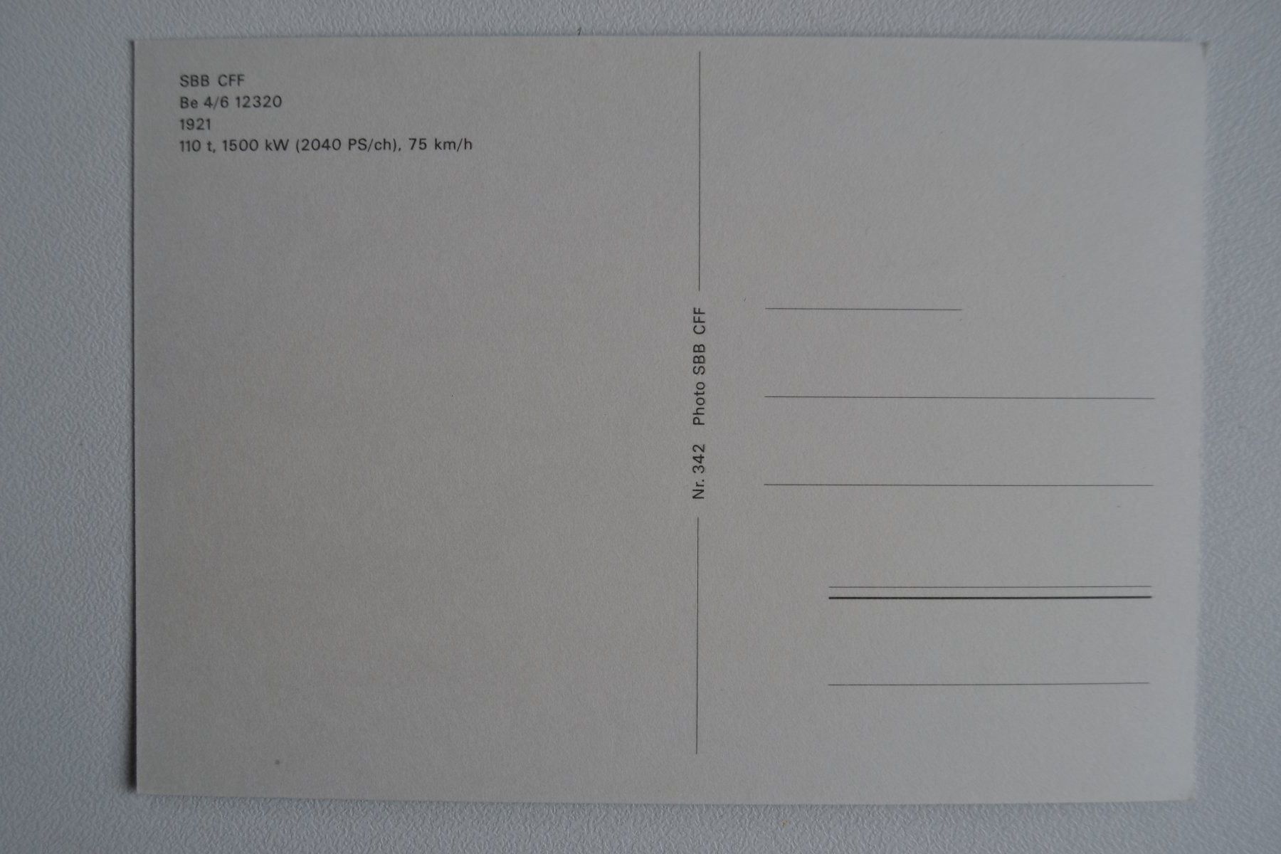 Cartoline postali: SBB CFF Be 4/6 – Usato da Beinwil am See venduto da kajak55 1