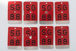 Velonummer 8x SG 88
