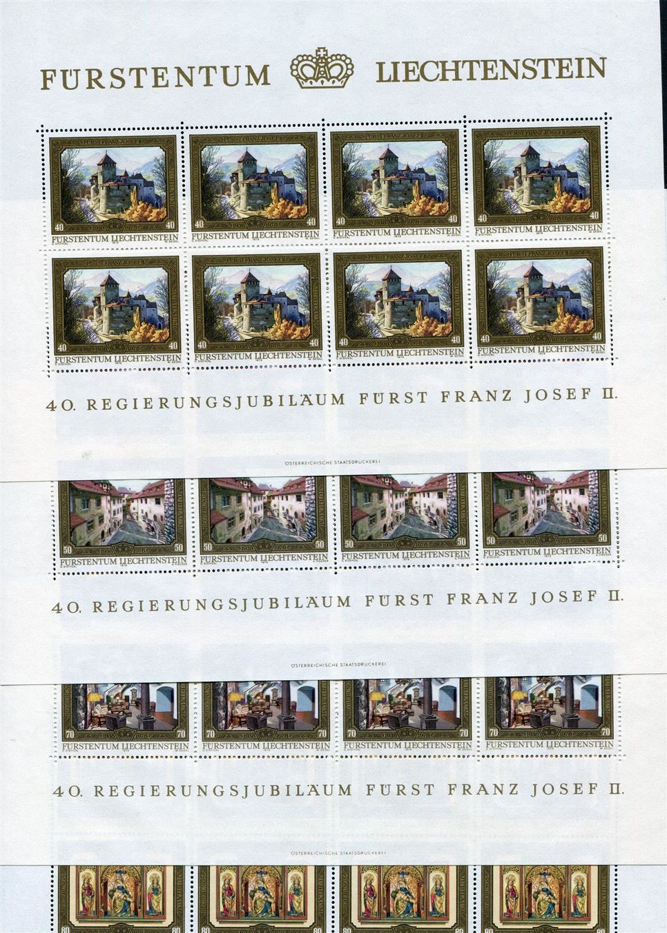 Tutti i francobolli: 1978 Regierungsj. Bogenserie postfrisch – Nuovo (secondo la descrizione) da Winterthur venduto da Kyoung
