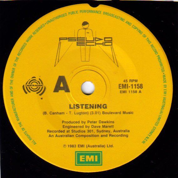 Vinyles: Pseudo Echo: Listening 7" – D'occasion à Steinhausen par Vilivinili