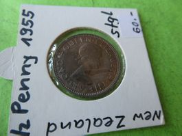 New Zealand 1955, 1/2 Penny    stgl.