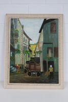 Ölgemälde schmale Gasse A Miethlich