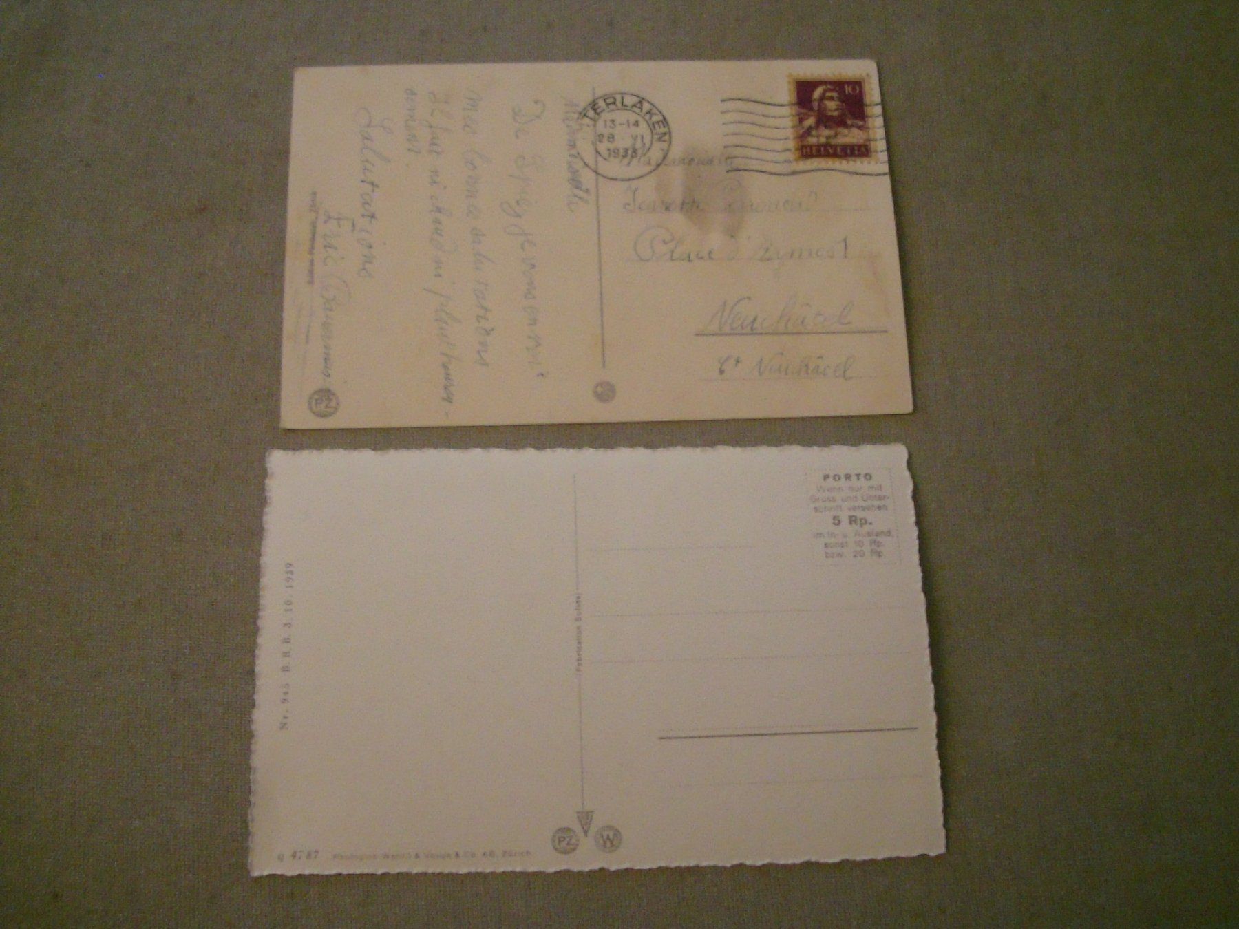 Cartes postales: 2 AK - Thun - Thunersee – D'occasion à Neuenegg par flohcante 1