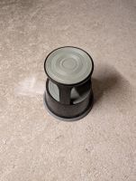 Sicherheits-Tritt Hocker mit Rollen, grau/schwarz,