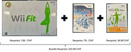 Nintendo Wii fit + Wii RTL Winterspiele + Wii fit plus + OVP