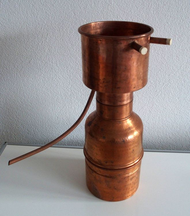 Destille Leonardo aus Kupfer, Komplettset, 3 Liter