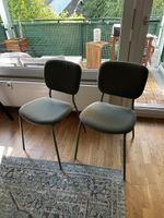 2 Stühle mit Stoffbezug in Dunkelgrün guter Zustand