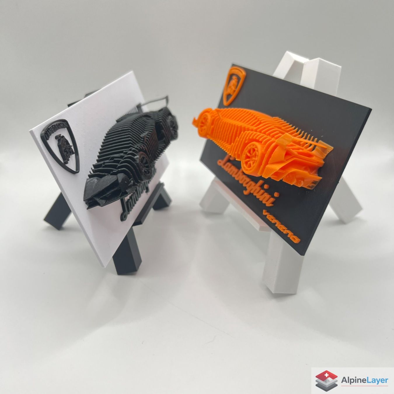 Figuren: Lamborghini Veneno Layered 3D Printed Sculpture Orange – Neu (gemäss Beschreibung) aus Losone von AlpineLayer 7