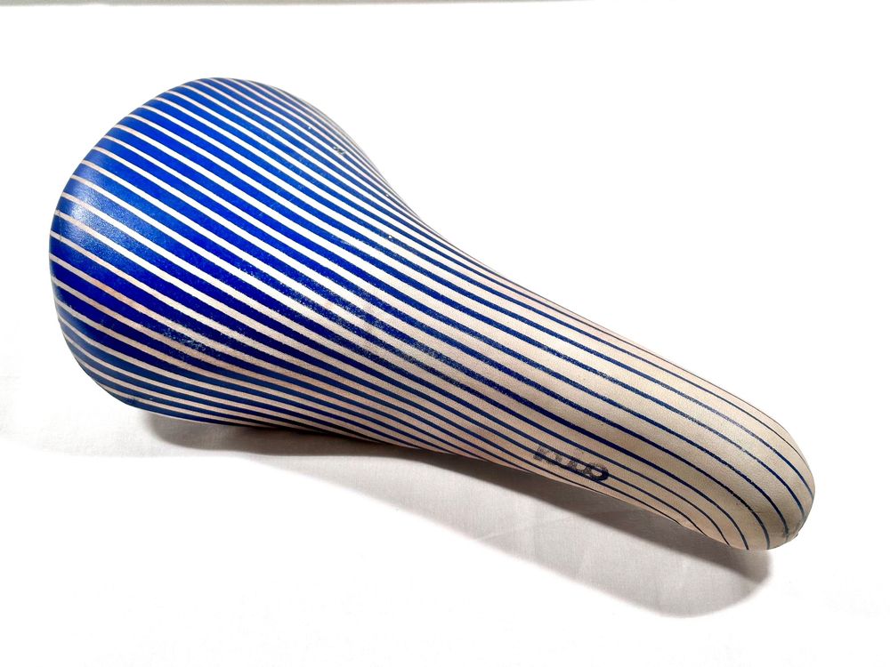 Selle De Course Vintage San Marco Steve Bauer Linea - 1987 - Bleue - 280 Mm