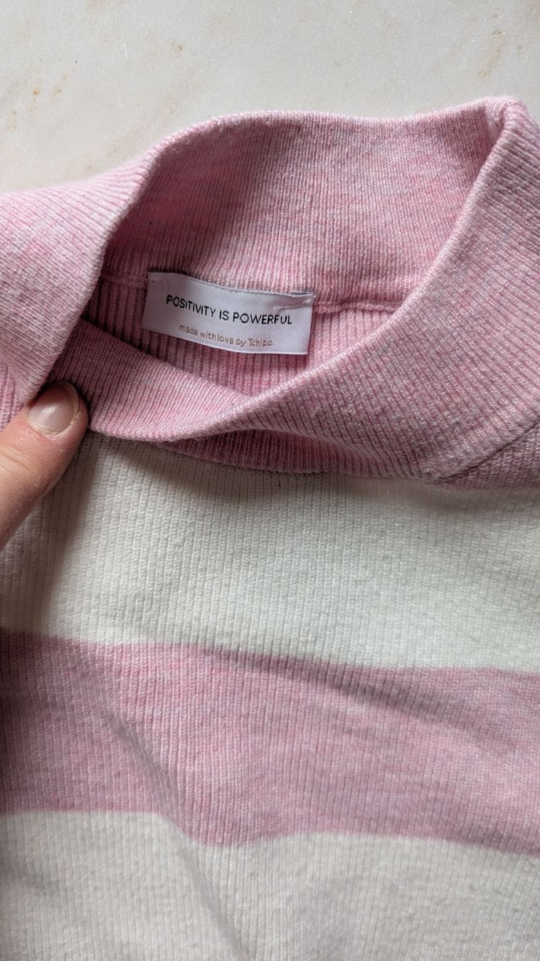 Pulls & Sweat-shirts: Gestreifter Pullover Rosa/Weiss Gr. 36/38 – D'occasion à Neuheim par sh0_gbz7 2