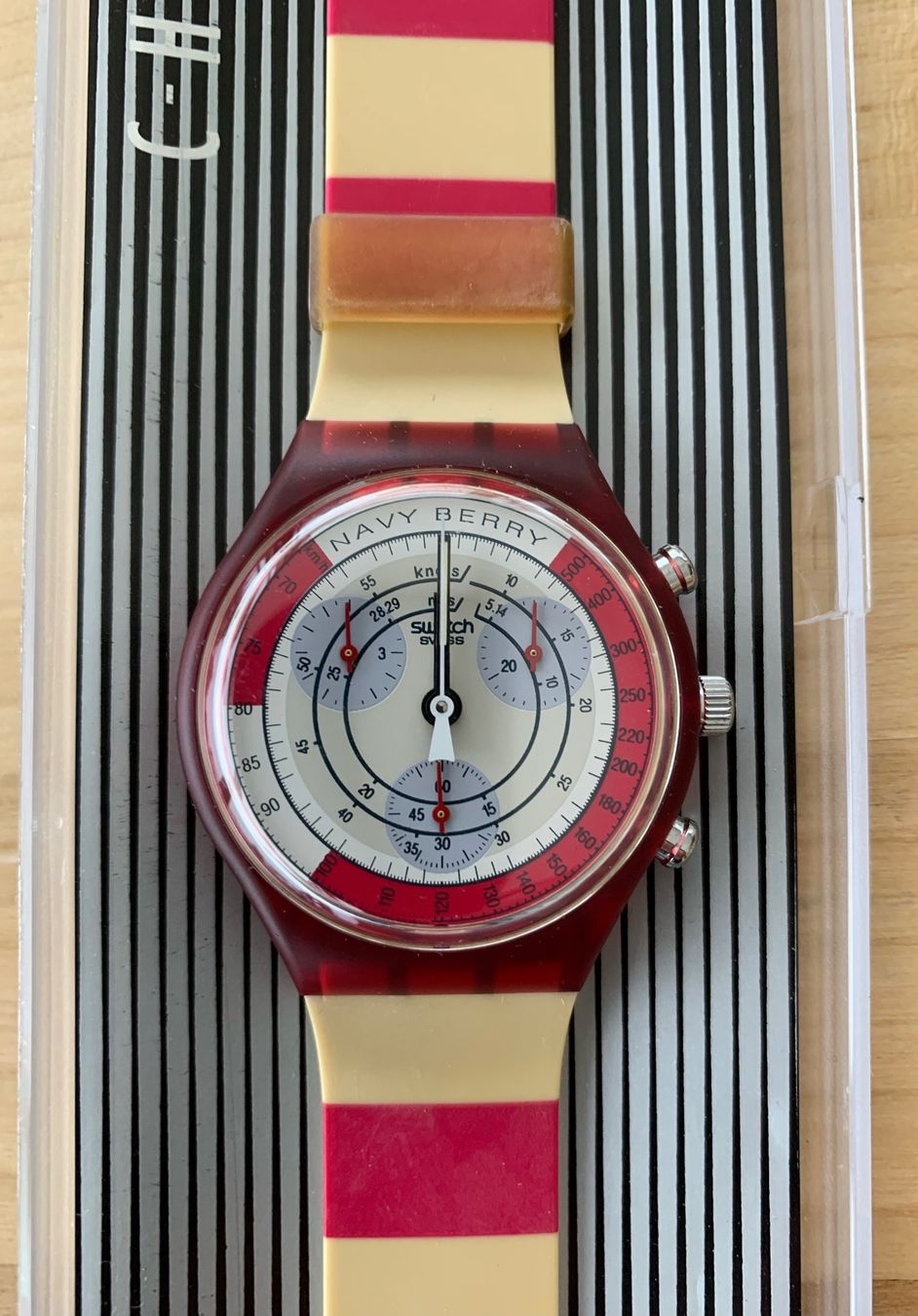 Swatch Orologi: Swatch Chrono weiss rot 1991 – Usato da Zürich venduto da ruedigg 1