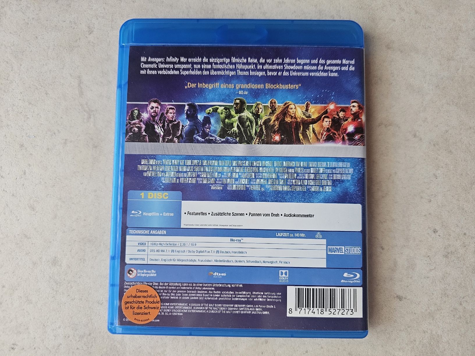 Tutti i DVDs: Avengers  -  Infinity War  /  Bluray – Usato da Schneisingen venduto da backstore24 1