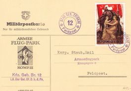 Militärpostkarte Armee Flug-Park Komp.lll,Stab. Geb. Br. 12