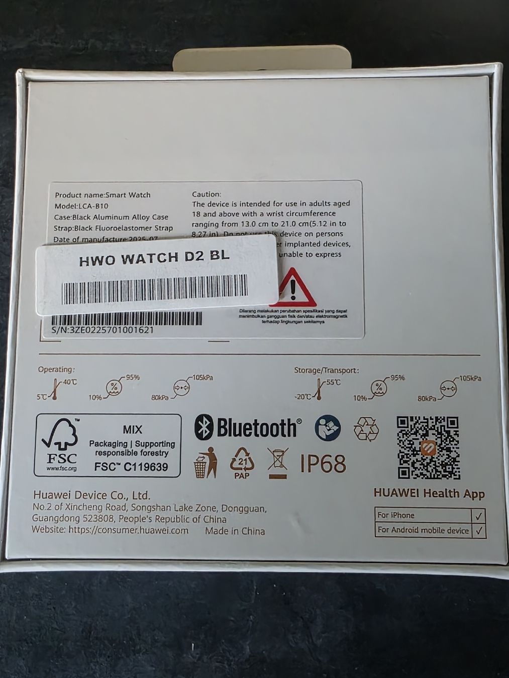Huawei Smartwatch: Huawei Watch D2 Black – Nuovo e nell'imballaggio originale da Wilchingen venduto da Tappich 2