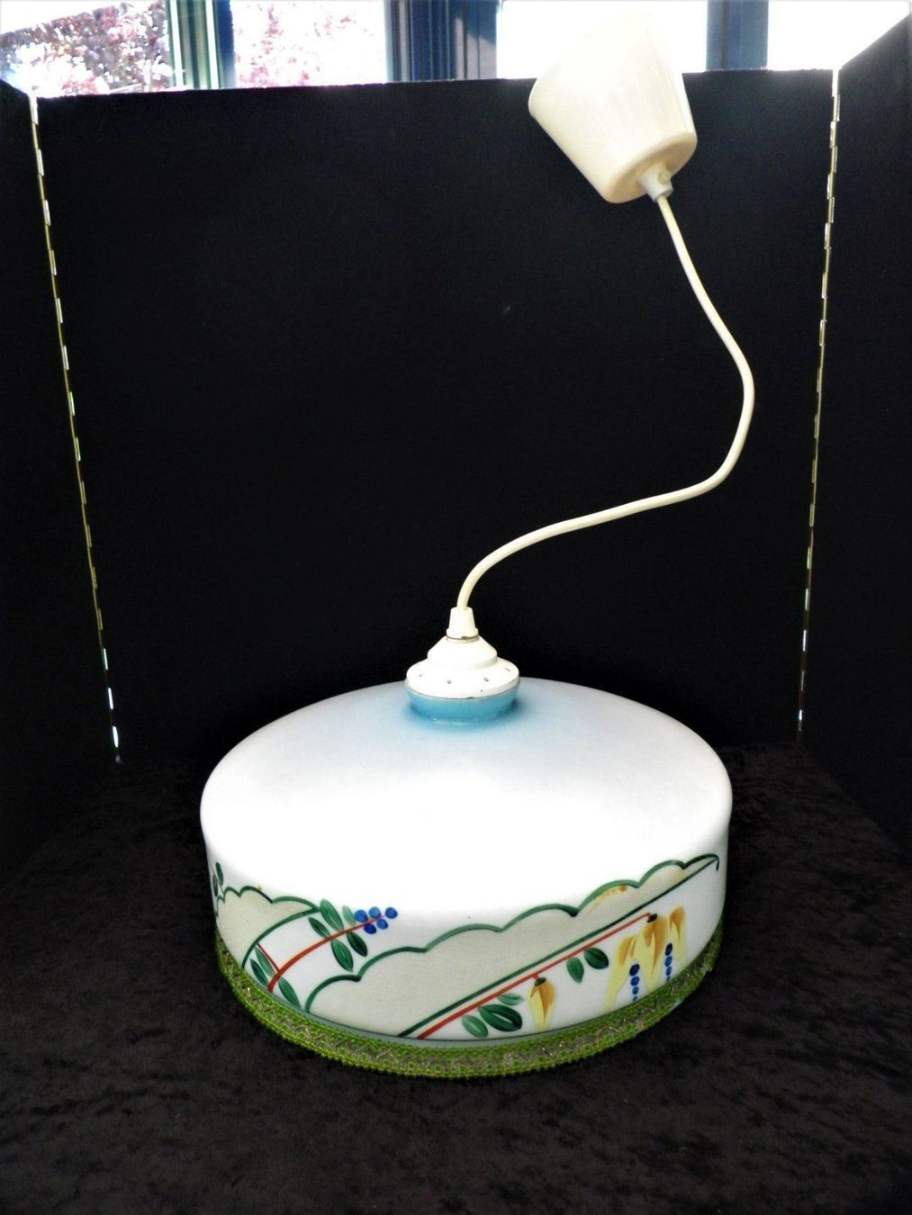 Lampadari & plafoniere: Antike Hängelampe bemalt – Usato da Reinach BL venduto da Annodomini