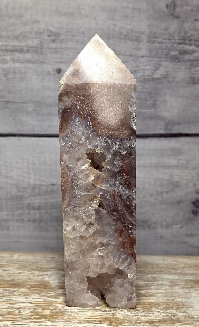 Minerali & Pietre curative: Drusiger Pink Amethyst Obelisk 585g – Nuovo e nell'imballaggio originale da Matzingen venduto da Shay_Crystalz 1