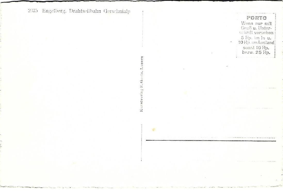Cartes postales: Engelberg Drahtseilbahn Gerschnialp – D'occasion à Wetzikon ZH par Brulu100 1