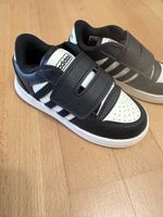 Adidas Kinder Turnschuhe Schwarz Weiss Klettverschluss/ 27