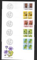 5 FDC Pro Juventute 1975 Serie Viererblöcke ET 27.11.1975