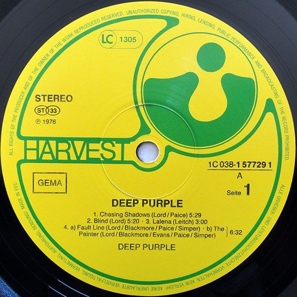 Dischi in vinile: Vinyl LP - Deep Purple - Germany - VG + – Usato da Villeret venduto da Fil11 2