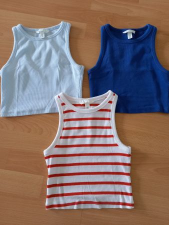 3er-Set Tank-Tops in Gr. XS von H&M