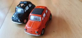 2 x FIAT 500 CINQUECENTO Modell 1:43
