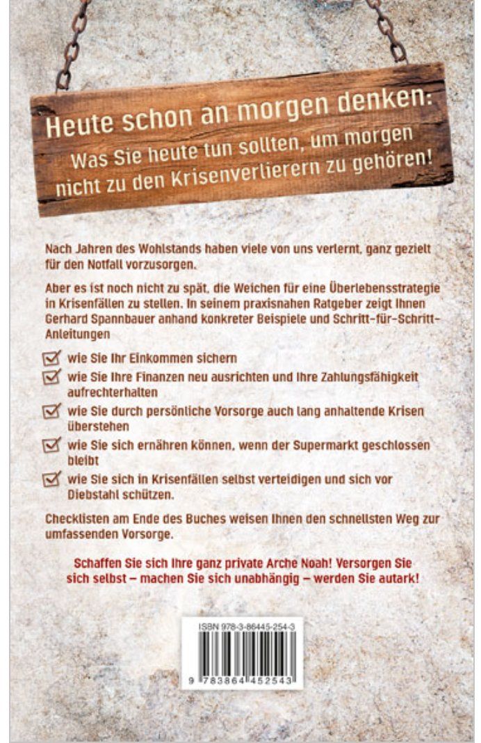 Libri: Perfekte Krisenvorsorge  -  Gerhard Spannbauer – Usato da Frauenfeld venduto da SCHATZtruhe369 1