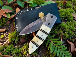 Damast Messer Klappmesser HANDMADE 19cm bergmann No. 02